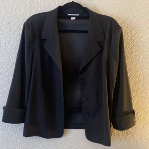 Dressbarn Black Blazer with Shoulder Pads, Women’s XL